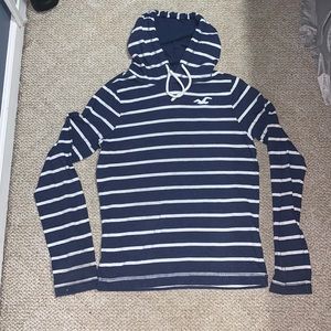 Blue striped Hollister hoodie